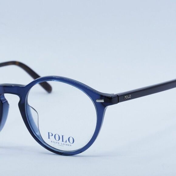 NEW POLO RALPH LAUREN PH2246F 5470 SHINY TRANSPARENT NAVY BLUE EYEGLASSES - Picture 3 of 9